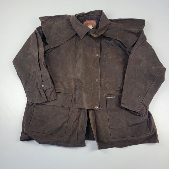 Vintage Outback Trading Company Deer Hunter Jacket Sz Large Oilskin Bush Trader - Picture 1 of 9